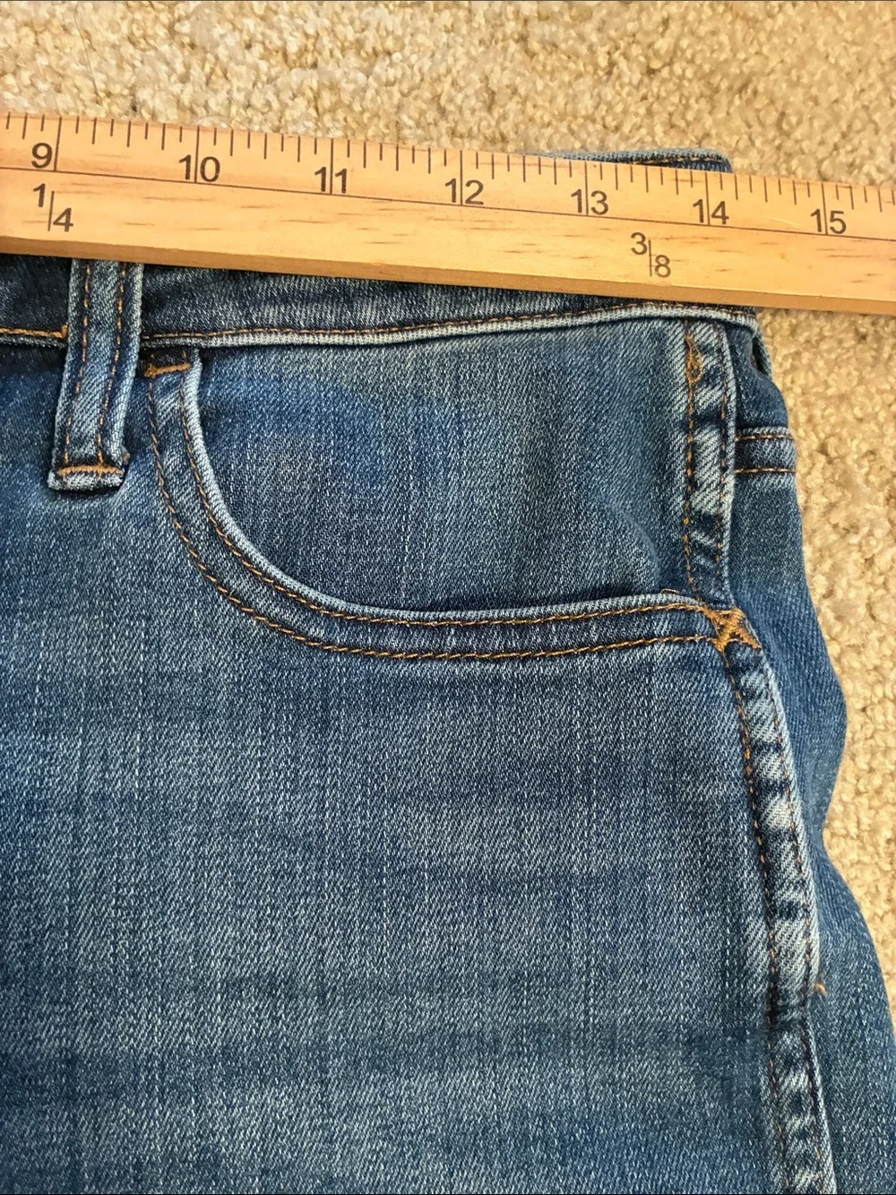 Madewell Curvy Roadtripper Skinny Jeans Blue Stretch Denim High Rise Size 26